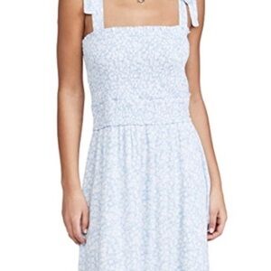 Lost + Wander Blue and White Textured Dress